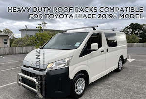 Compatible with 2019+ Toyota Hiace 3 x Roof Rack 'Silver'