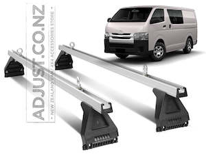Compatible with Toyota Hiace 2 x Roof Rack 150mm 'Silver'