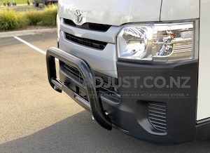 Nudge Bars: Compatible with Toyota Hiace Nudge Bar Stainless Steel "Black"
