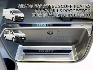 Other Accessories: Compatible with Toyota Hiace 2019+ Stainless Steel Door Sills Protector