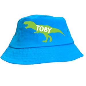 Personalised Items: Personalised Dinosaur Kids Bucket Hat - Custom T-Rex Sun Hat NZ