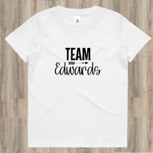 Personalised Family T-Shirt or Onesie - Team Surname Custom Clothing NZ