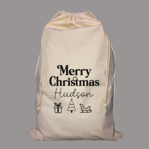 Merry Christmas Personalised Santa Sack - Custom Name  NZ