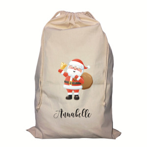 Personalised Father Xmas Santa Sack - Custom Christmas Gift Bag NZ