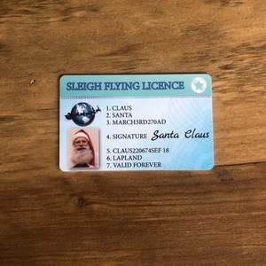 Santa’s Driver's Licence