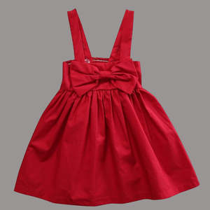 Products: Red Shirred Back Dress with Straps