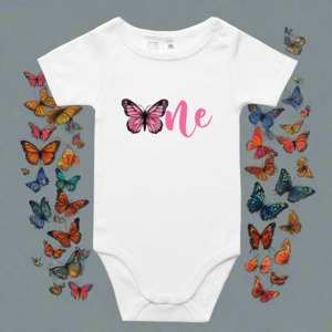 Butterfly First Birthday Onesie - Adorable 1st Birthday Outfit