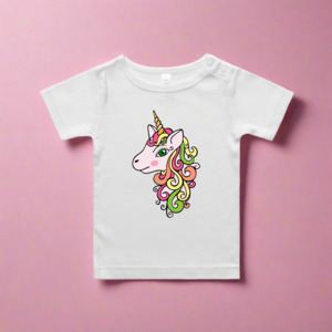 Themed Tees: Unicorn Tee Shirt - Girls Magical Colorful T-Shirt NZ