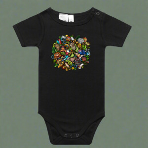 Kiwiana/New Zealand T-Shirt or Onesie - Black - NZ Pride Kids Clothing