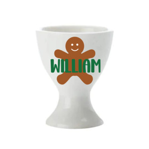 Personalised Egg Cup - Gingerbread Man