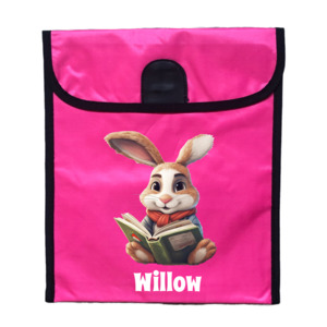 Personalised Items: Large Pink Personalised Book Bag - Custom Kids School Book Bags NZ