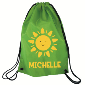 Back To School: Green Waterproof Swim Bag - Personalised Kids Swimming Bag NZ