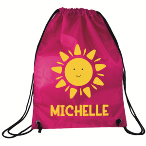 Back To School: Pink Waterproof Swim Bag - Personalised Kids Swimming Bag NZ