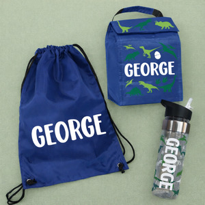 All Holidays: Blue School Bundle - Personalised Lunch Cooler, Swim Bag & Drink Bottle NZ
