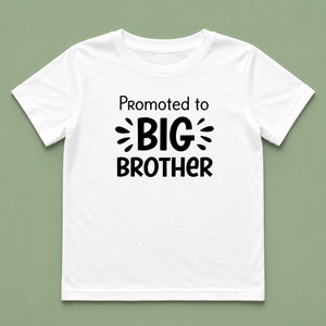 All Tees: Promoted to Big Brother Shirt NZ | Kids Tee – Black Graphics (Clearance)
