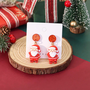 Christmas earrings - Santa waving