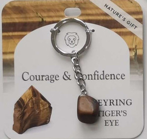 Products: Keyring Gold Tiger's eye- Courage And Confidence