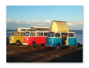 Products: Combi campers by the sea - tin sign (30x40cm)