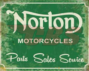 Products: Retro Norton Motorcycle tin sign