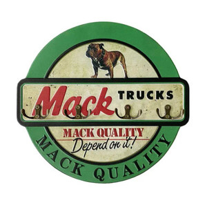 Products: Mack trucks metal sign with four double hooks