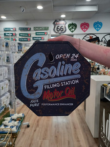 Products: Retro Gasoline Filling Station Tin Sign