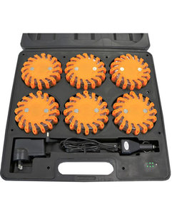 Rechargeable LED Road Flares, kit of 6