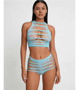 Love in Leather 2piece blue