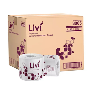 Livi Impressa Bathroom Tissue Single Wrapped Rolls 3 Ply (48 rolls/ctn) 3005