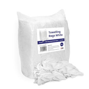 Products: Hygiea Clean White Towelling Rags (5kg & 10kg)