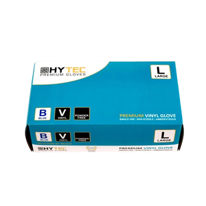 Products: Hytec Blue Vinyl Gloves, Powder Free (100 gloves/pack)