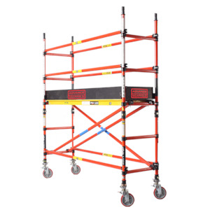 Fibreglass Tower: 2600 Series Fibreglass 0.7m Wide x 2.4m Long Mobile Scaffold Tower