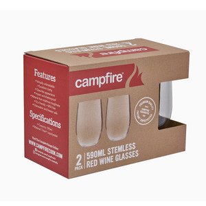 Campfire: Tritan Stemless Red Wine 590ML 2 Pack