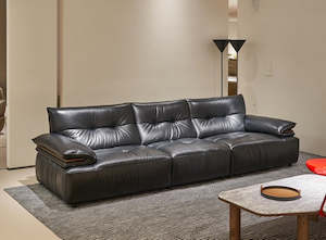 Leather Sofa: Emperor Leather Lounge Suite - Preorder Available