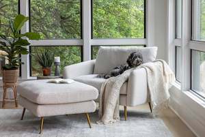Sonom Single Seater Fabric Sofa