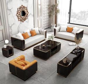 Sofa: Lisbon Luxe Leather Sofa Set
