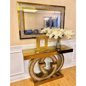 MUST GO! Mirror Surface Console Table Hallway Table (JS56)