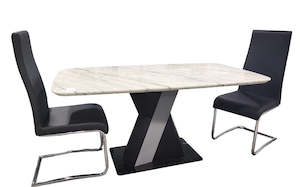 Cobalt Marble Top Dining Table - Preorder Available