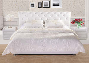 Bed Room: Aubrey Leather Queen Bed Frame - Preorder Available