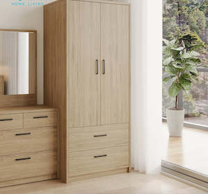 Platsa Wardrobe, Grey Oak