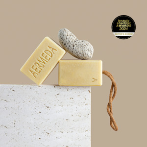 Products: Goats milk egg yolk and glacial clay soap on a rope or bar - Aermeda