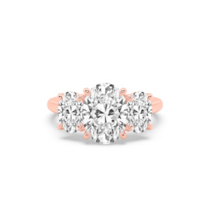 All Engagement Rings: Oval Diamond Trilogy Engagement Ring