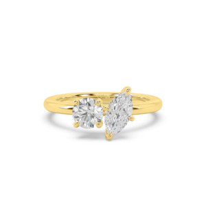 All Engagement Rings: Round & Marquise Toi Et Moi Engagement Ring
