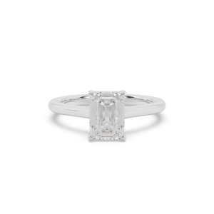 Solitaire Engagement Ring: Solitaire Emerald Engagement Ring
