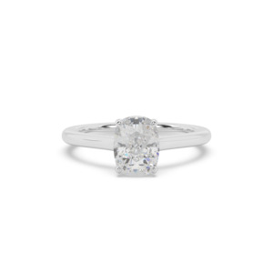 Solitaire Engagement Ring: Solitaire Cushion Engagement Ring