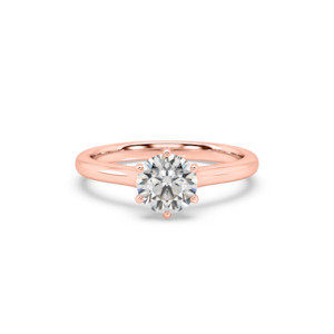 Solitaire Engagement Ring: Traditional Solitaire Round Engagement Ring