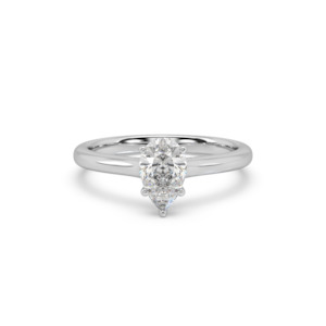Traditional Solitaire Pear Engagement Ring