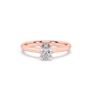 Solitaire Engagement Ring: Traditional Solitaire Oval Engagement Ring