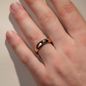 6.10MM Half Rounded Polished Wedding Ring