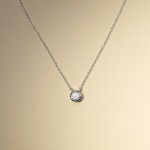 All Jewellery: Round Diamond Bezel Pendant (Total 0.25ct)