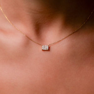 All Jewellery: Radiant Fine Diamond Solitaire Pendant (Total 1.50ct)
